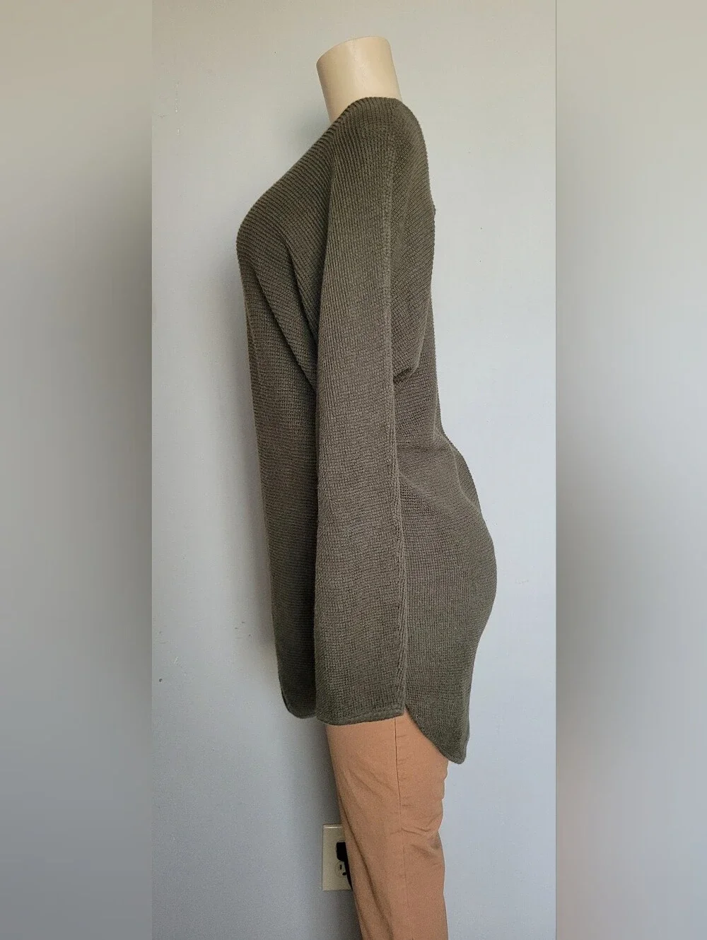 Michael Kors Women’s Waffle Olive Knit Tunic Sweater Medium/Large